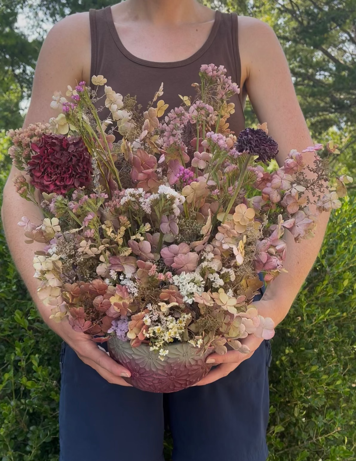 Plum Hydrangea Arrangement