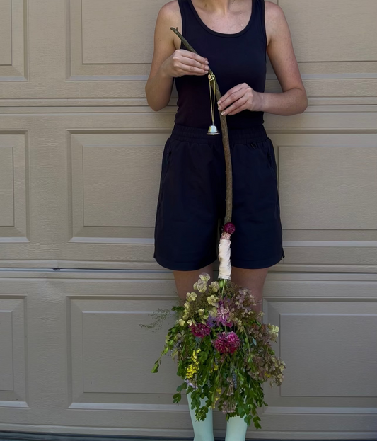 Boxwood Floral Besom Broom