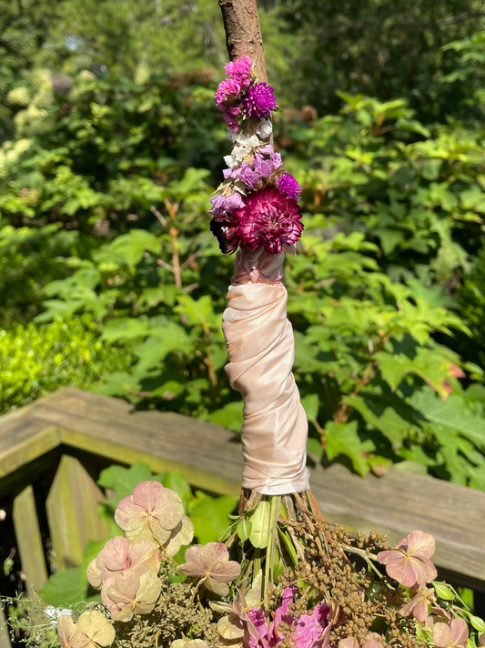 Boxwood Floral Besom Broom