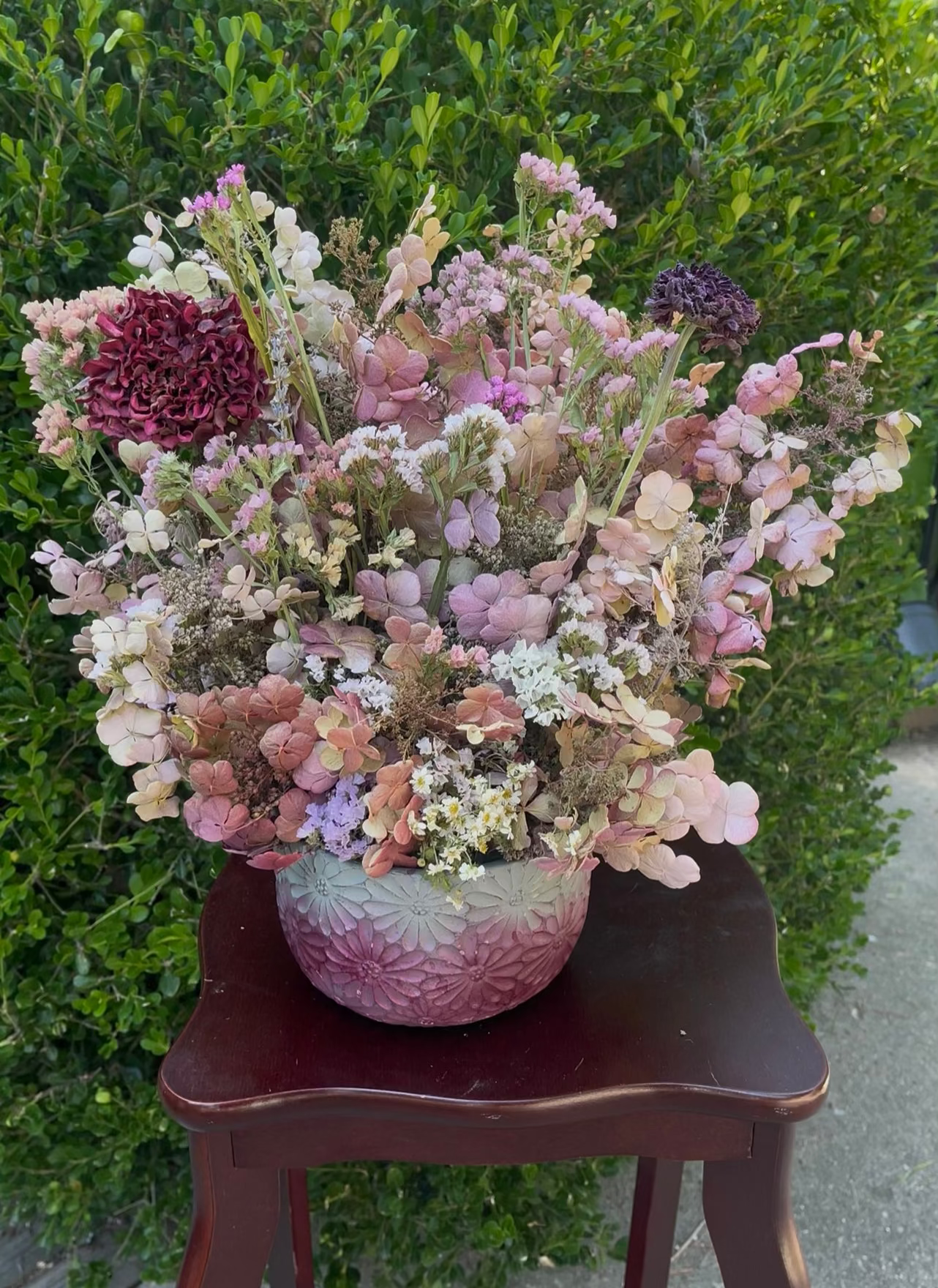 Plum Hydrangea Arrangement