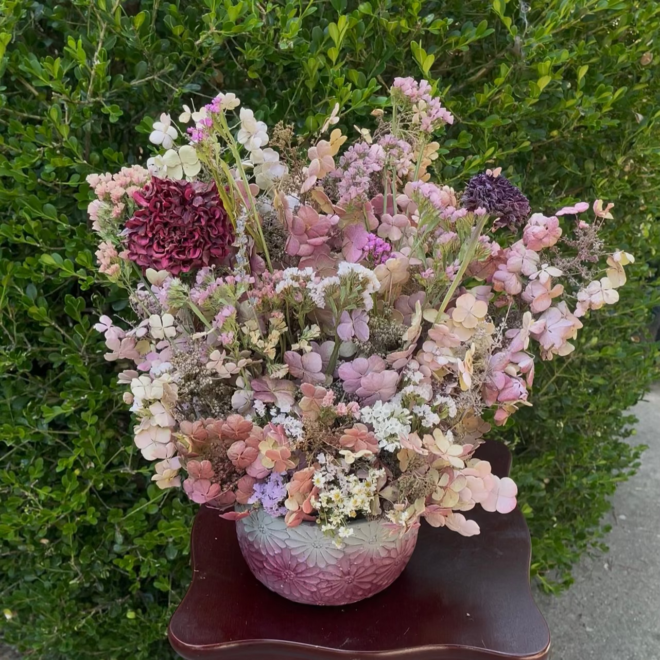 Plum Hydrangea Arrangement