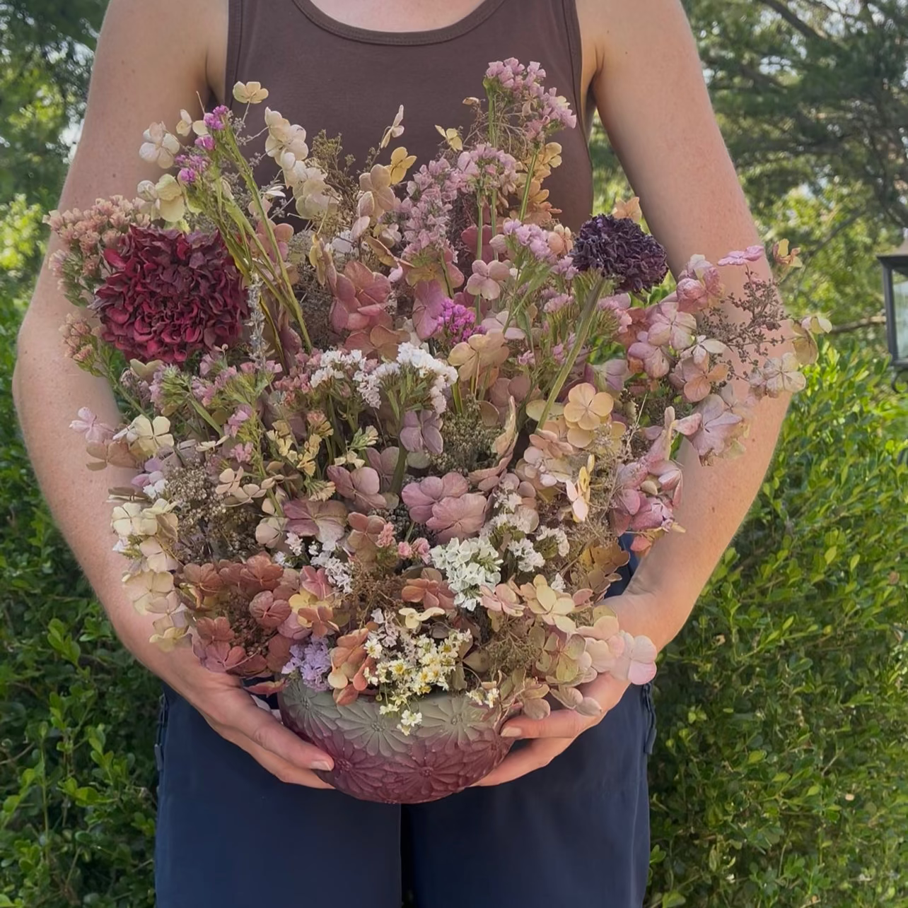 Plum Hydrangea Arrangement